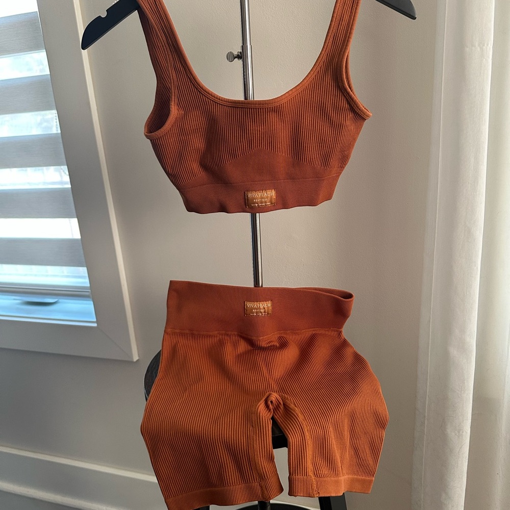 Women's Athletic Shorts in Rust by Unknown Brand
